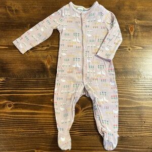 Baby Boden Pink One Piece with Spring farm animals 6-9 months